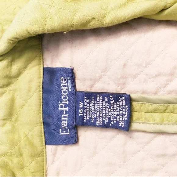 Evan-Picone Green Quilted Jacket - Picture 5 of 5